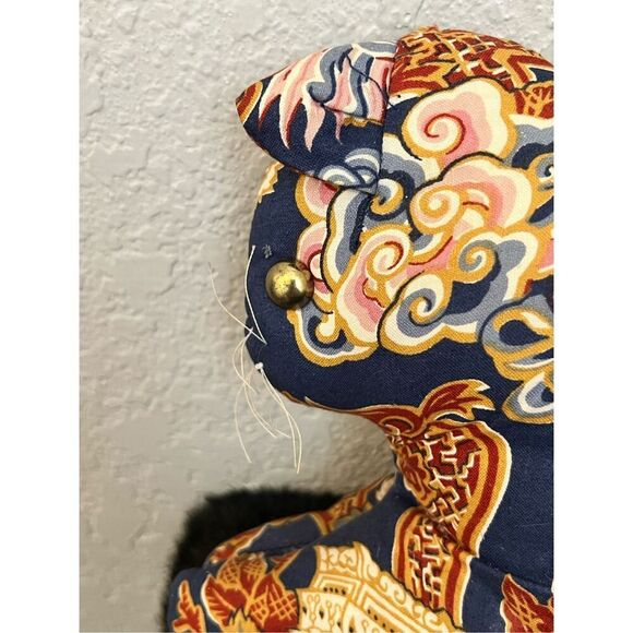 Elizabeth Arden oriental dragon chinoiserie stuffed animal cat - Picture 2 of 7
